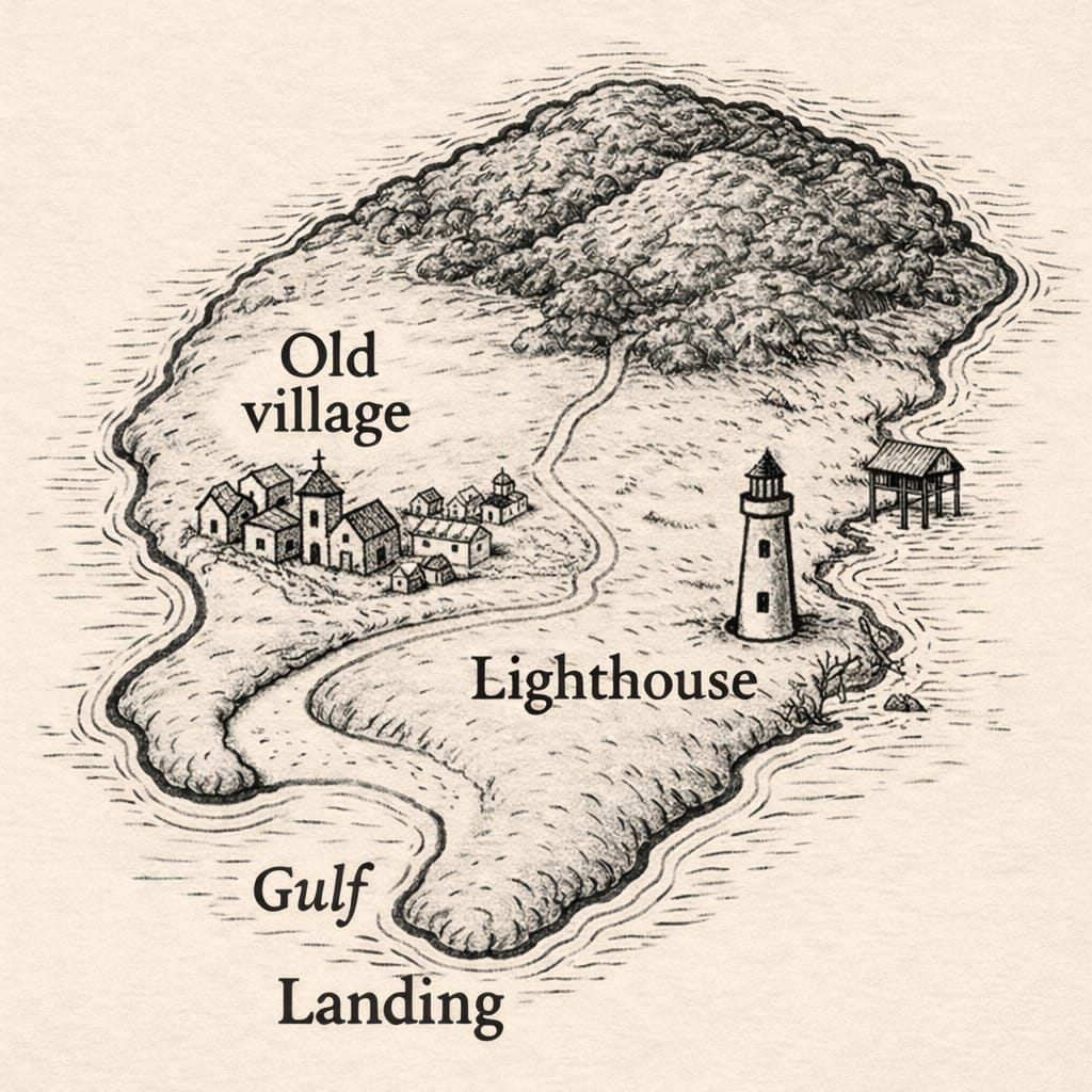 Map of the island